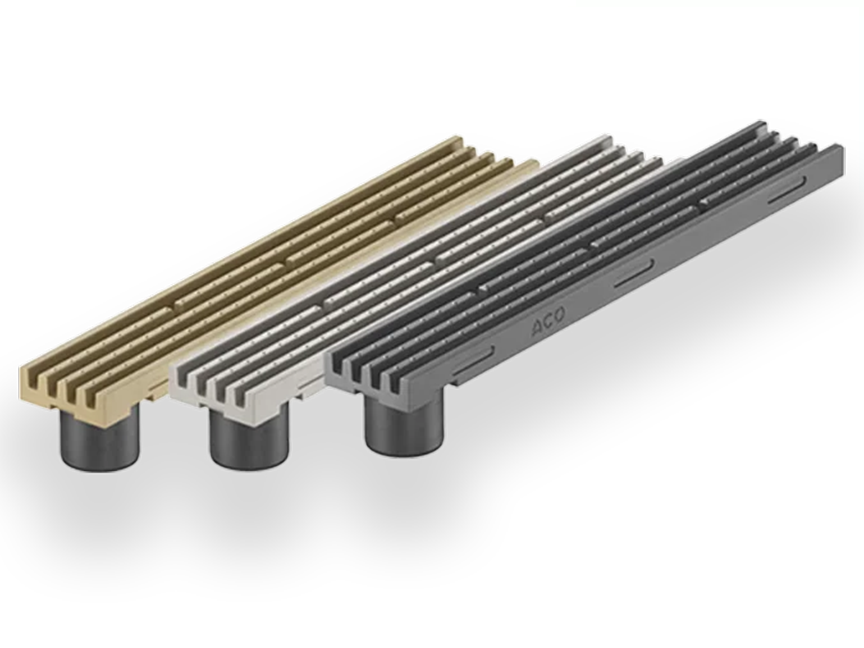 Système de caniveaux à profil bas pour parkings