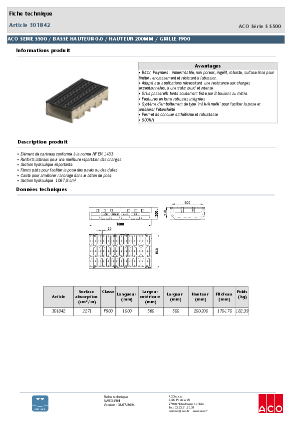 301842_ACO_SERIE_S500_-_BASSE_HAUTEUR_0.0_H200MM_AVEC_GRILLES_F900.pdf