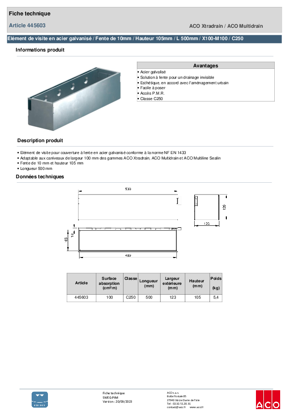 445603_ELEMENT_DE_VISITE_-_100_-_SIMPLE_FENTE_DE_10MM__LONGUEUR_500MM_-_HAUT_105MM_-_ACIER_GALVA_-_C250.pdf