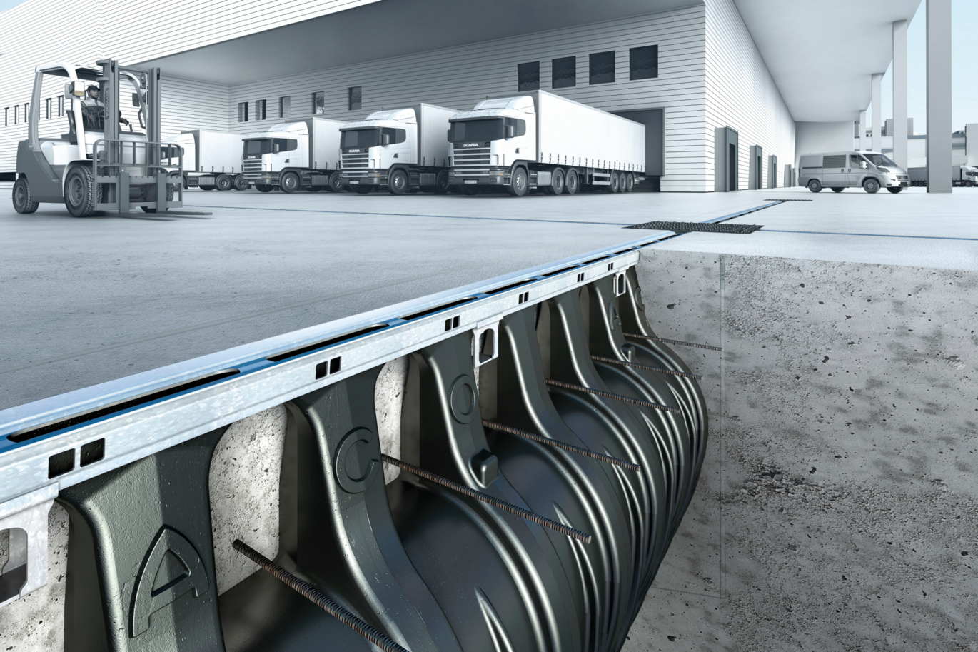 Solutions de drainage pour les Plateformes Logistiques