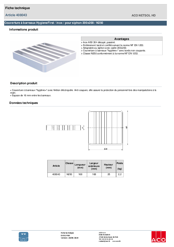 408043_GRILLE_BARREAUX_168X168_E25_BP25_-_N250_INOX_304_ELECTRO_-_SS_ANTIDERAPANT.pdf