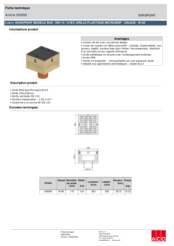 300092_ACO_EUROPOINT_MODELE_BAS_-_DN110_-_HAUTEUR_210MM-GRILLE_PLASTIQUE_MICROGRIP_-_250x250_-_B125.pdf