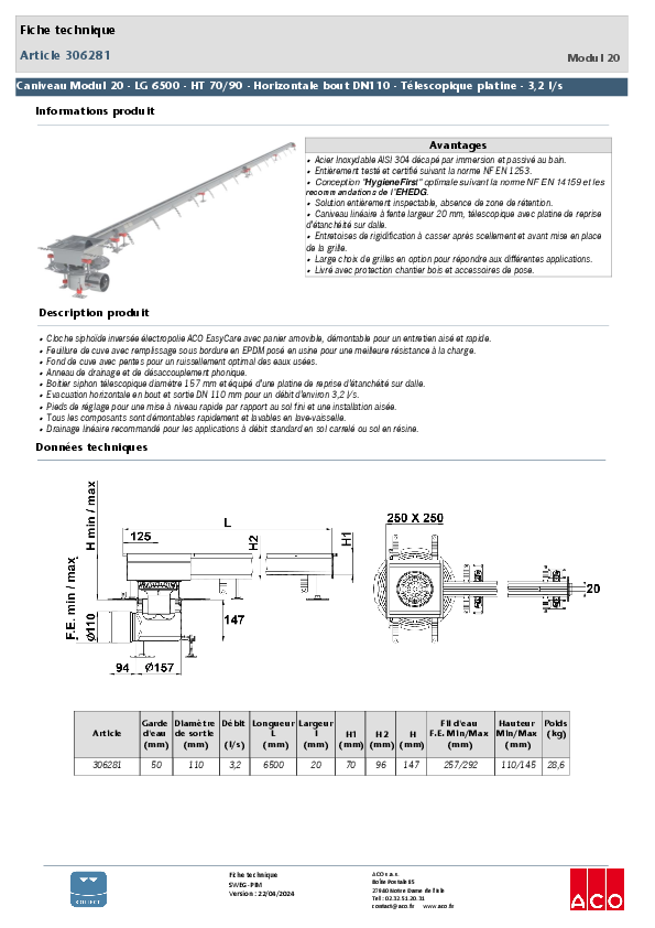 306281_CANIVEAU_MODUL_20_-_L6500_-_HAUT70-90_-_INOX_304_HORIZ_EN_BOUT_-_TELESC_PLATINE_DN157-110_-_3_2_L-S.pdf