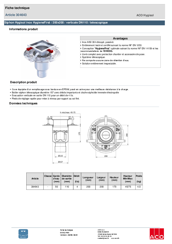 304643_SIPHON_HYGISOL_INOX_HYGIENEFIRST_-_200X200_VERTICALE_DN110_-_TELESCOPIQUE_157_-_PLATINE.pdf