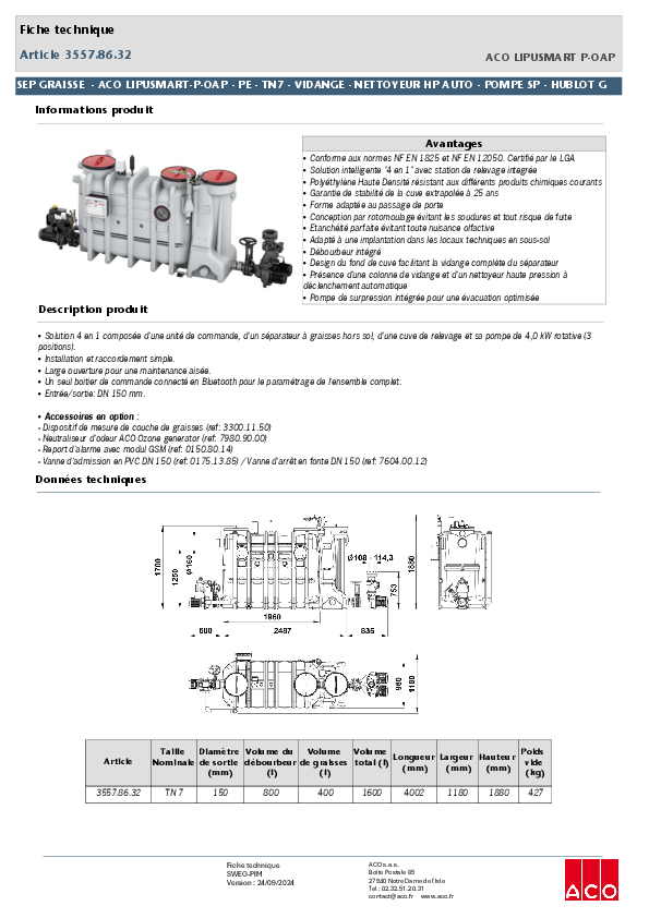 3557.86.32_SEP_GRAISSE_-_ACO_LIPUSMART-P-OAP_-_PE_-_TN7_VIDANGE_-_NETTOYEUR_HP_AUTO_-_POMPE_SP_-_HUBLOT_G.pdf