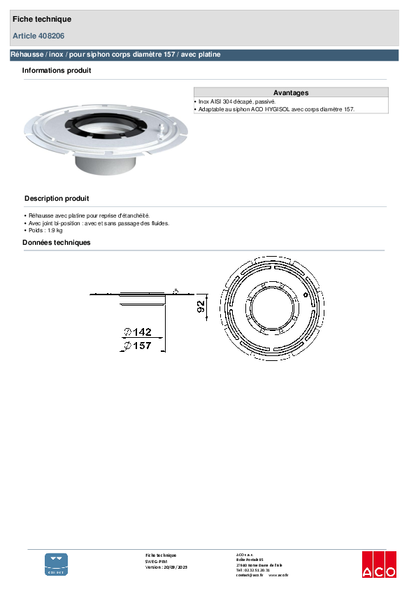 408206_Réhausse_inox_-_pour_siphon_corps_diamètre_157___Avec_platine_de_diamètre_358_mm.pdf