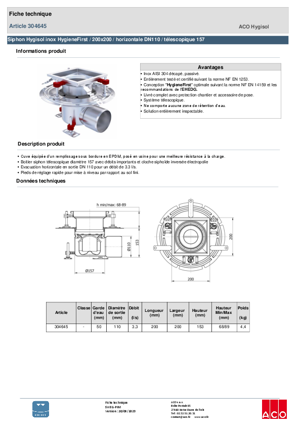 304645_SIPHON_HYGISOL_INOX_HYGIENEFIRST_-_200X200_HORIZONTALE_DN110_-_TELESCOPIQUE_157_-_PLATINE.pdf