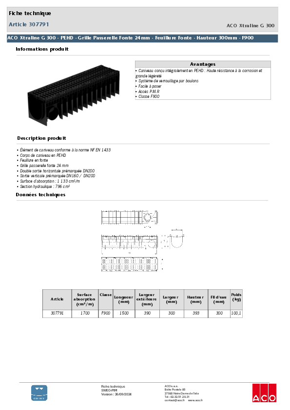 307791_ACO_XTRALINE_G_300_-_PEHD_-_GR._PASS_FONTE_24MM_-_FEUILLURE_FONTE_-_HT_300_-_L1500MM_-_F900.pdf