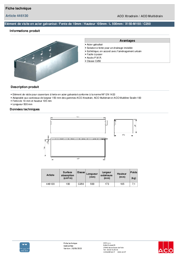 446130_ELEMENT_DE_VISITE_-_150_-_SIMPLE_FENTE_DE_10MM__LONGUEUR_500MM_-_HAUT_105MM_-_ACIER_GALVA_-_C250.pdf