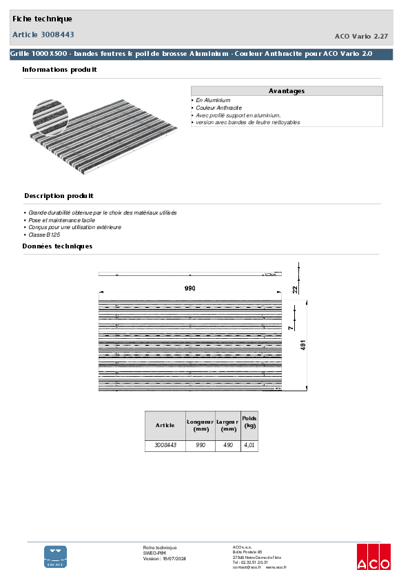 3008443_Grille_1000X500_-_bandes_feutres___poil_de_brossse_Aluminium_-_Couleur_Anthracite_pour_ACO_Vario_2.0.pdf