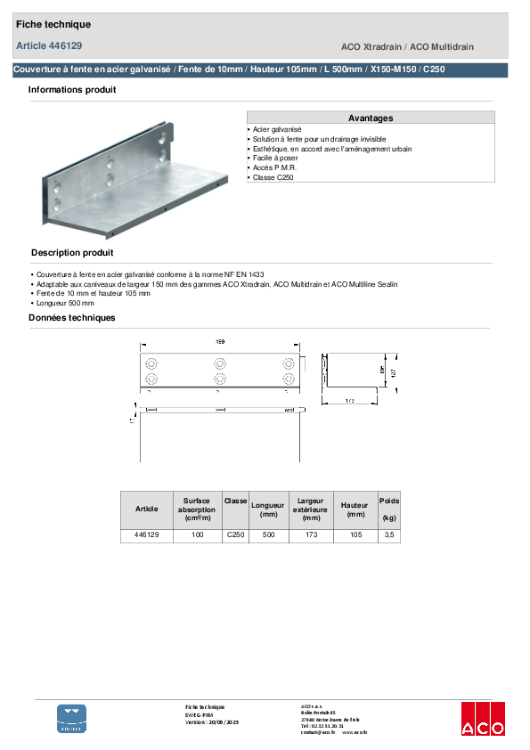 446129_COUVERTURE_A_FENTE_-_150_-_SIMPLE_FENTE_DE_10MM__LONGUEUR_500MM_-_HAUT_105MM_-_ACIER_GALVA_-_C250.pdf