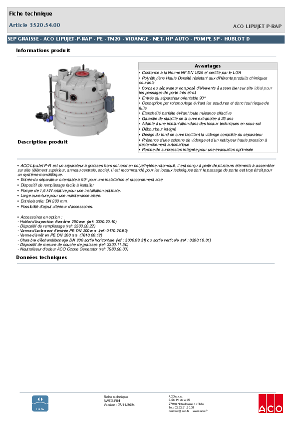 3520.54.00_SEP_GRAISSE_-_ACO_LIPUJET-P-RAP_-_PE_-_TN20_VIDANGE_-_NETTOYEUR_HP_AUTO_-_POMPE_SP_-_HUBLOT_D.pdf