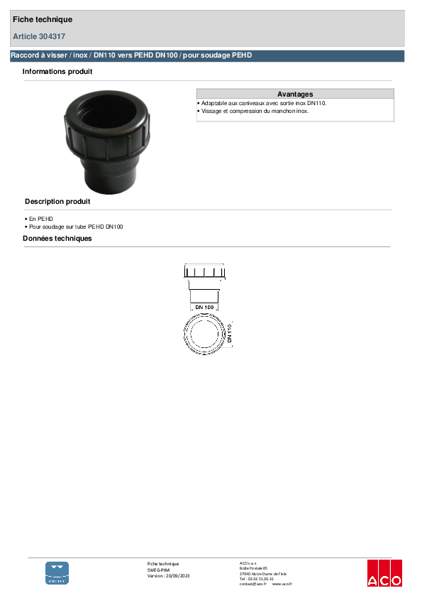 304317_RACCORD_A_VISSER_-_INOX_-_DN110_VERS_PEHD_DN100_POUR_SOUDAGE_PEHD.pdf