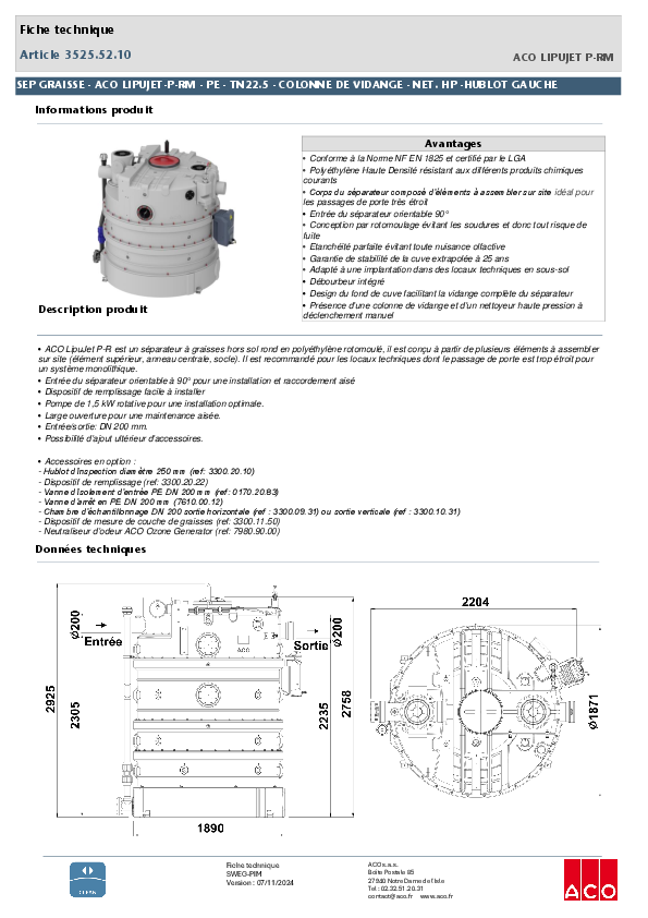 3525.52.10_SEP_GRAISSE_-_ACO_LIPUJET-P-RM_-_PE_-_TN22.5_COLONNE_DE_VIDANGE_-_NETTOYEUR_HP_-HUBLOT_A_GAUCHE.pdf