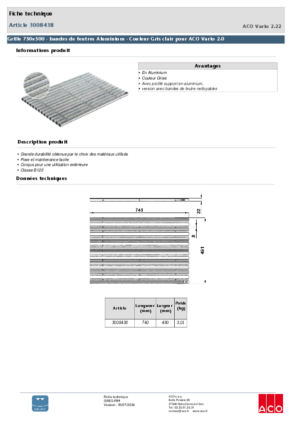 3008438_Grille_750x500_-_bandes_de_feutres_Aluminium_-_Couleur_Gris_clair_pour_ACO_Vario_2.0.pdf